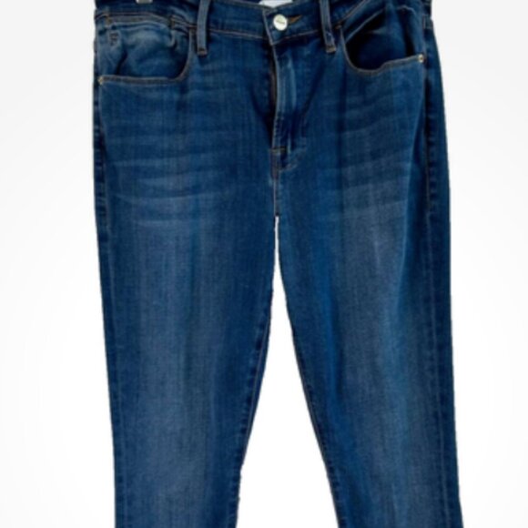 Frame Jeans Women Sz30 Medium LeHigh Skinny Slim Stretch Everyday Wear Denim - Picture 1 of 7